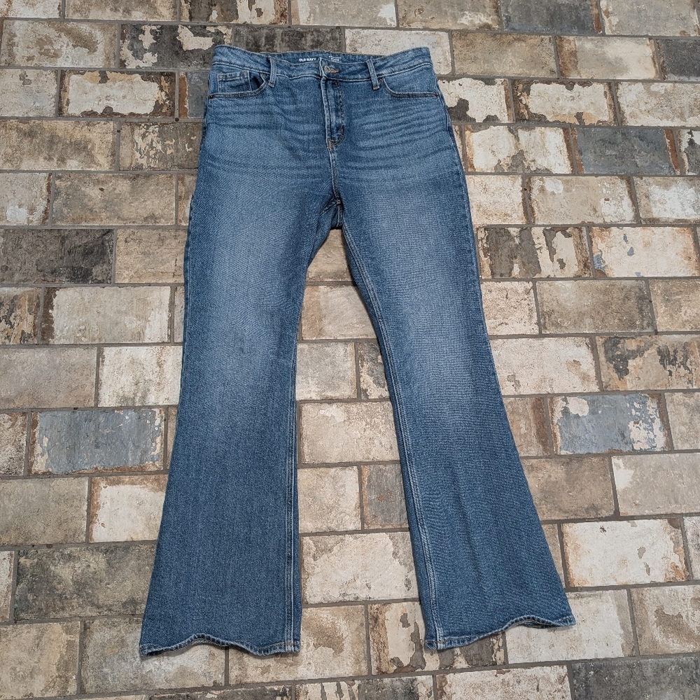 Old Navy Women's Blue Flare Jeans